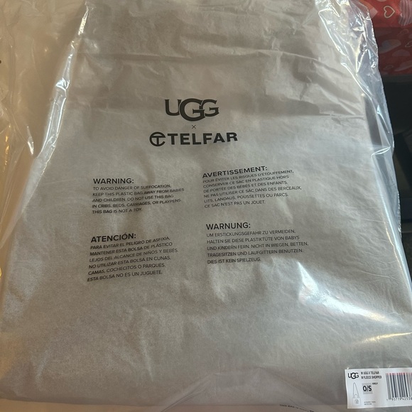 Ugg X Telfar Heather Grey Medium Fleece Shopper - Picture 2 of 9